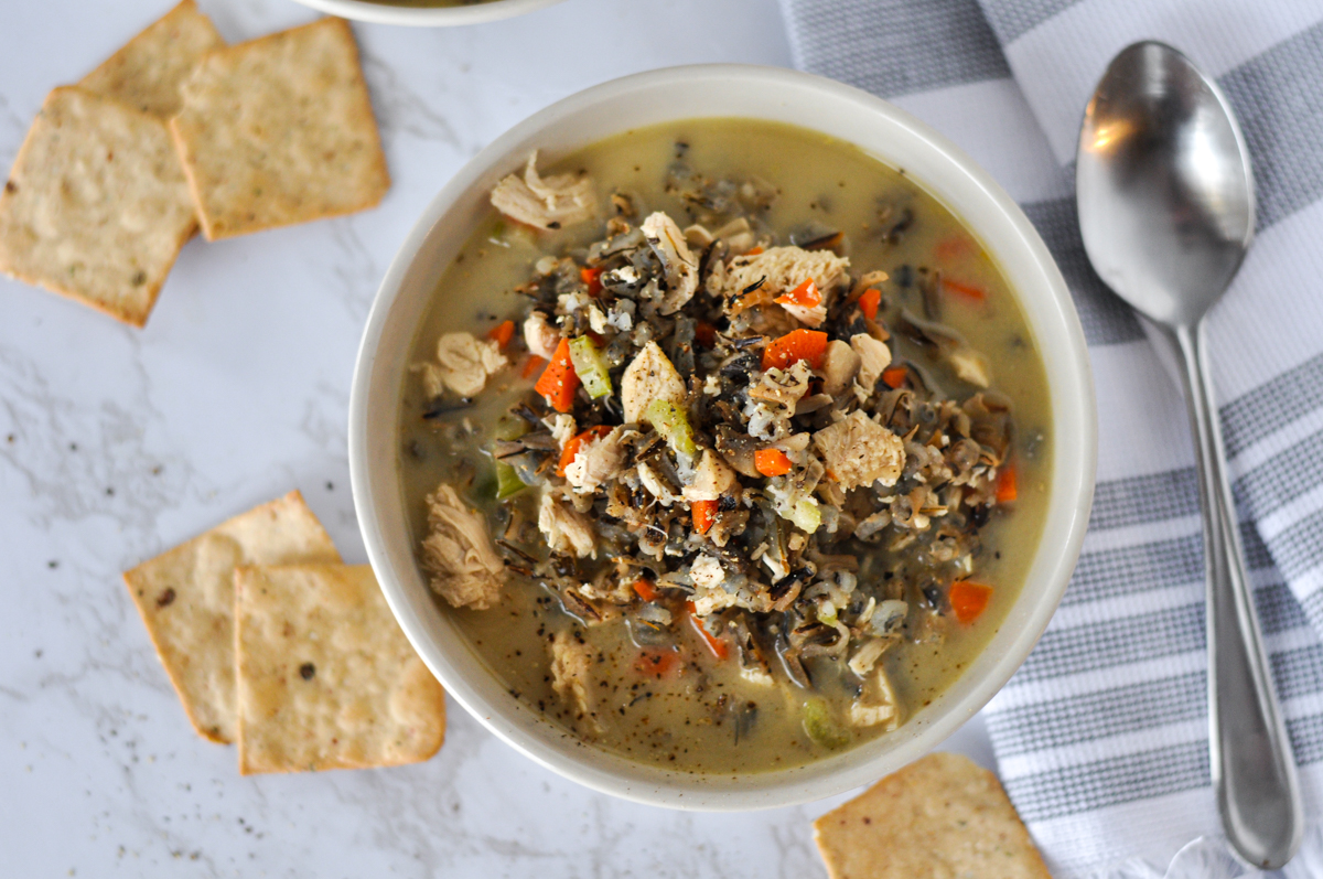 Instant Pot Chicken and Wild Rice Soup (Gluten-Free, Dairy-Free